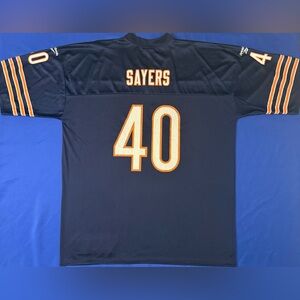 Reebok Gale Sayers Chicago Bears #40 Home Navy Blue Throwback Jersey Men’s 2XL